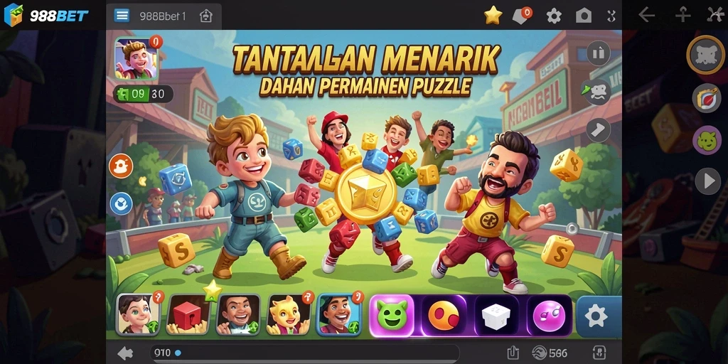 Gameplay menarik dari 988BET dalam suasana puzzle.