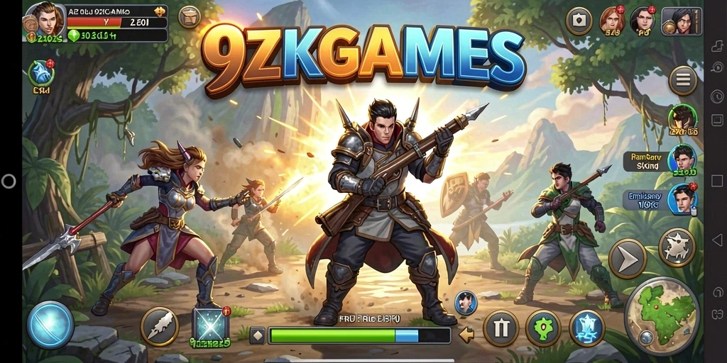 Tampilan gameplay 9ZKGAMES yang menegangkan dan penuh aksi.