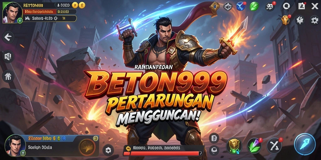 Screenshot BETON999 menampilkan momen seru saat bertarung di arena.