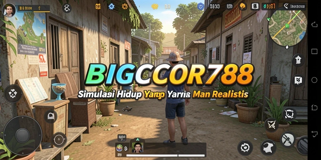 Tangkapan layar gameplay BIGCOR78 yang menunjukkan interaksi karakter.