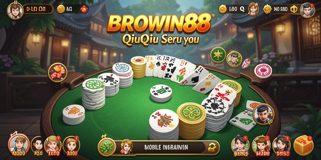 Tampilan gameplay QiuQiu yang menarik di BROWIN88.