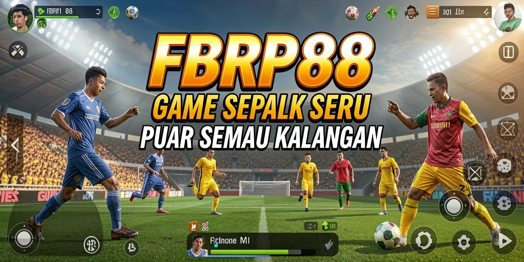 Screenshot menampilkan aksi seru di lapangan sepak bola.