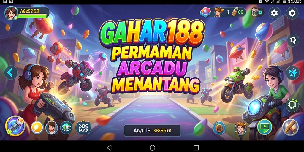 Screenshot utama GAHAR188 menampilkan aksi seru dalam gameplay arcade.