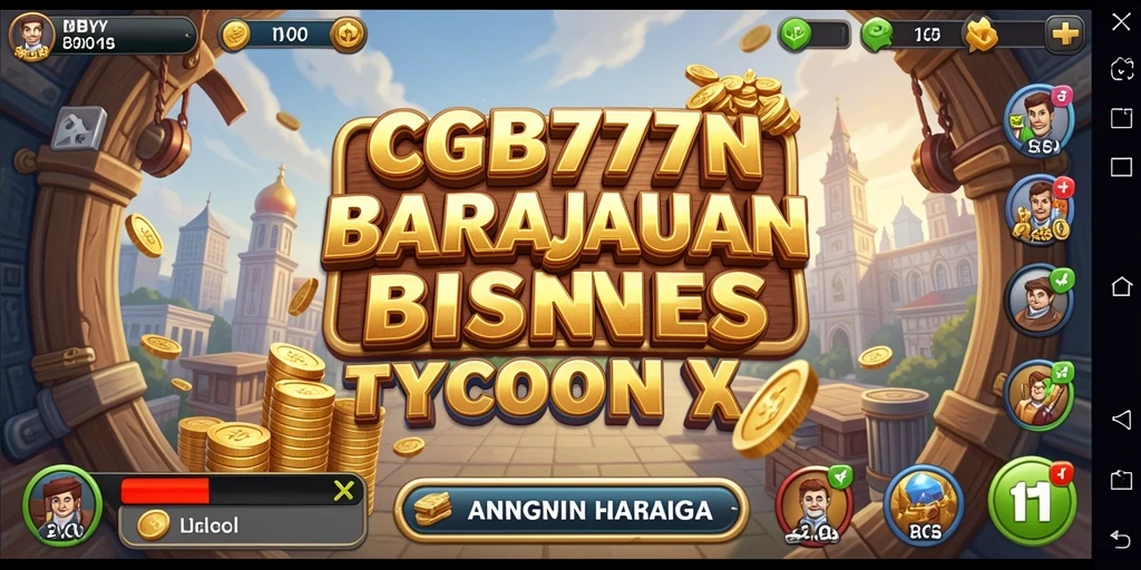 Screenshot menunjukkan pemain mengelola bisnis dengan strategi Tycoon.