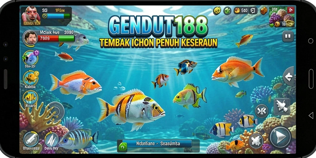 Tampilan gameplay GENDUT188 menembak ikan dengan grafik yang menarik.