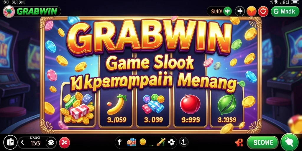 Screenshot gameplay GRABWIN menampilkan slot yang penuh warna dan efek menarik.