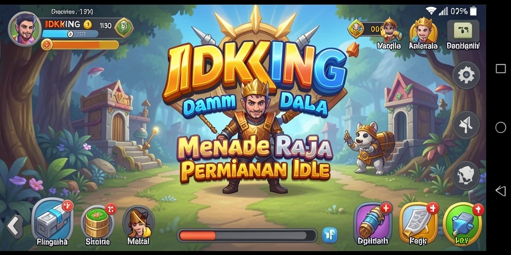 Screeshot IDRKING menampilkan aksi seru dalam permainan Idle.