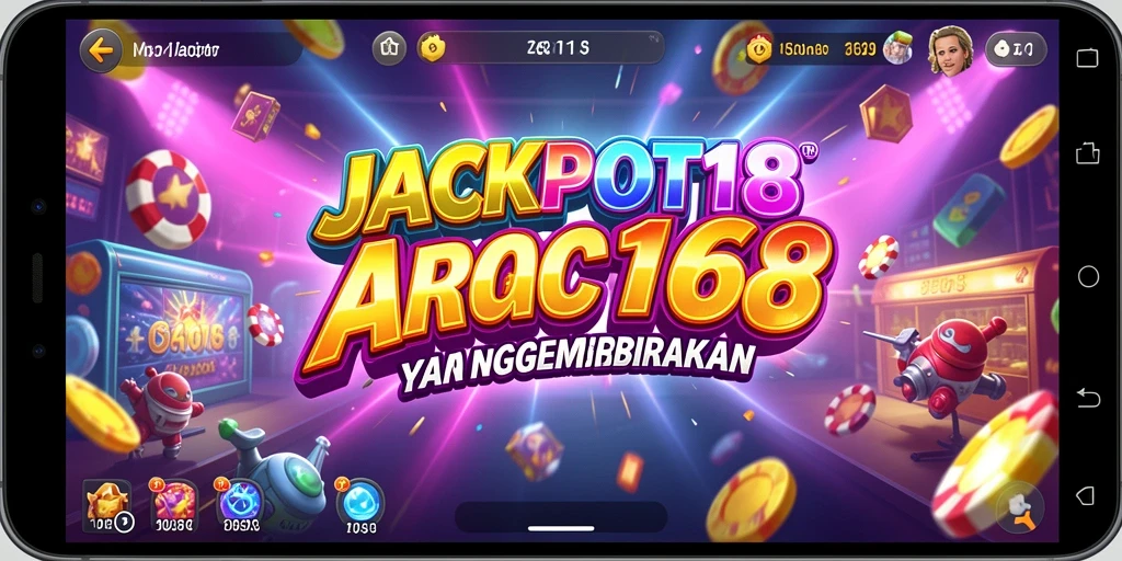 Screenshot JACKPOT168 menampilkan aksi seru dalam permainan Arcade.