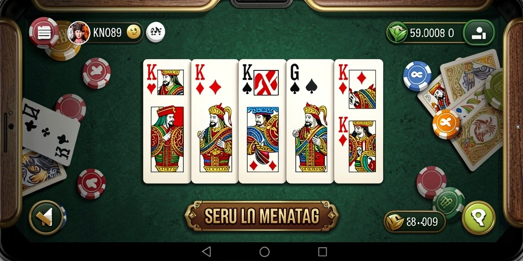 Screenshot gameplay KNO89 menampilkan momen seru permainan Domino.