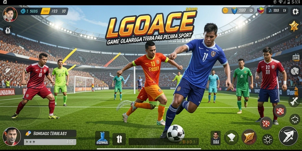 Tampilan gameplay LGOACE yang menegangkan dan penuh aksi olahraga.