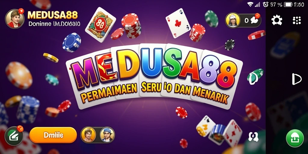 Tampilan gameplay seru di MEDUSA88 dengan elemen Domino.