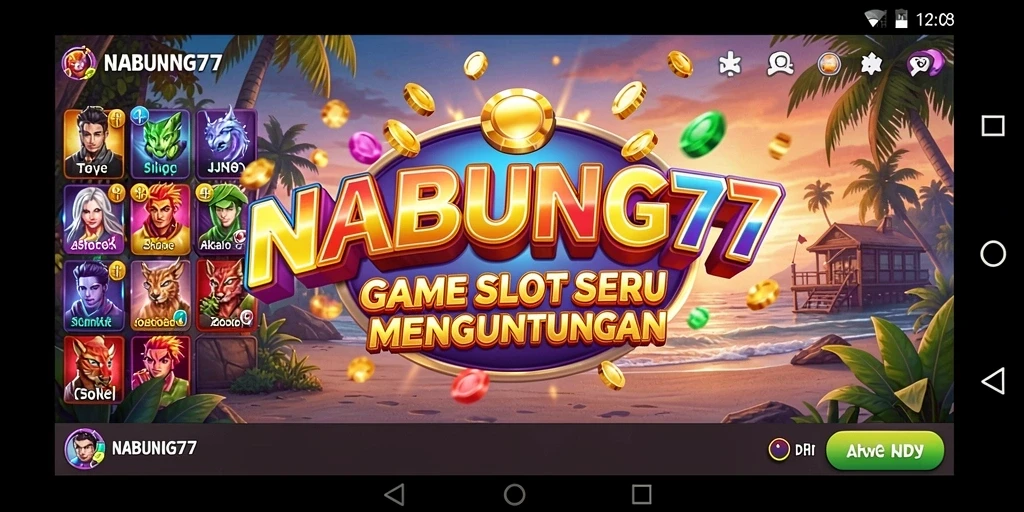 Menampilkan gameplay menegangkan dari NABUNG77 dengan berbagai tema Slot.