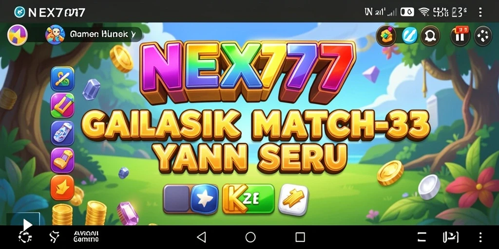 Tampilan gameplay NEX777 yang penuh warna dan seru.