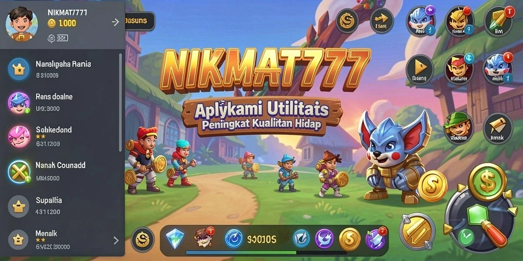 Tampilan antarmuka aplikasi NIKMAT777 untuk manajemen tugas.