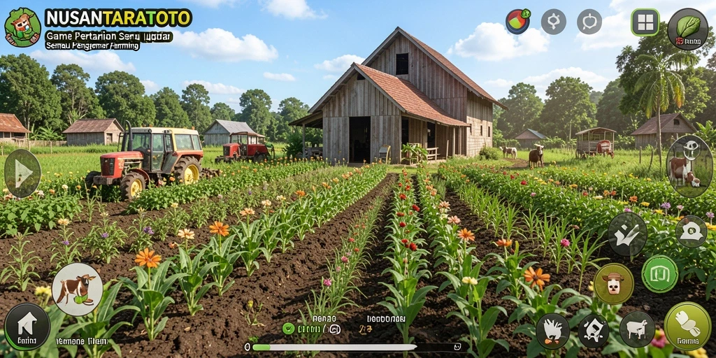 Gameplay menarik NUSANTARATOTO dengan aktivitas bertani yang seru.