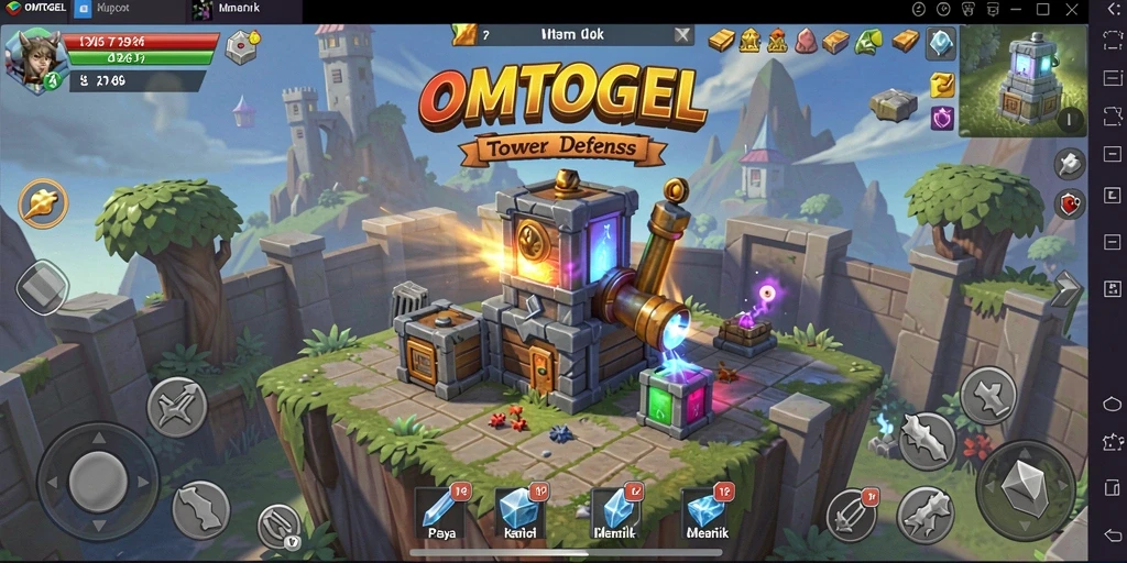 Tampilan gameplay OMTOGEL yang seru dan menantang dalam Tower Defense.