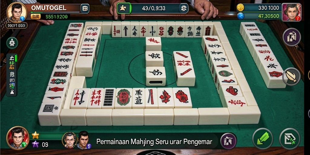 Tampilan gameplay menarik dari game Mahjong OMUTOGEL.