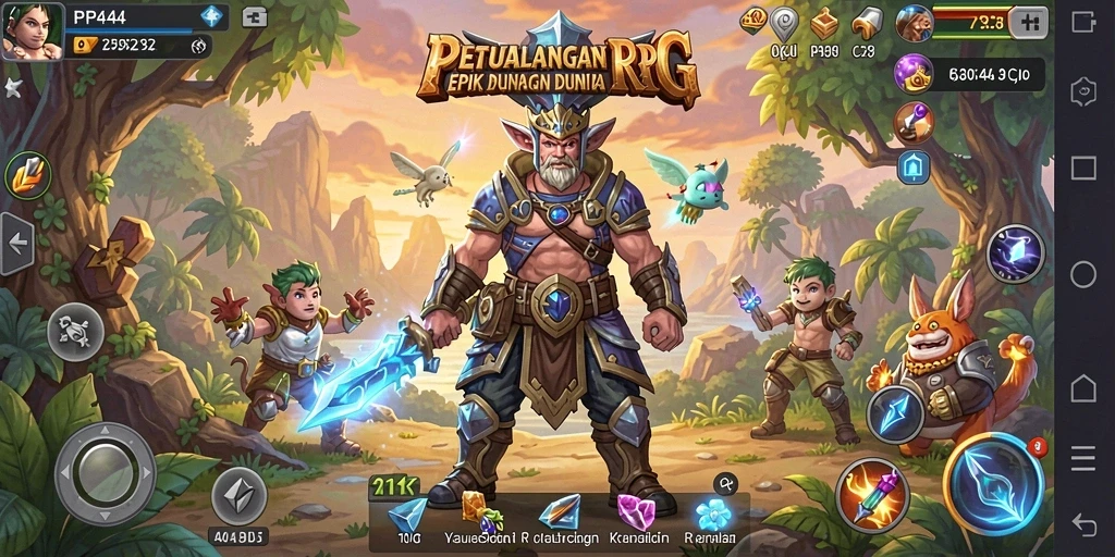 Tampilan gameplay RPG yang menarik di PP444 dengan skenario menakjubkan.