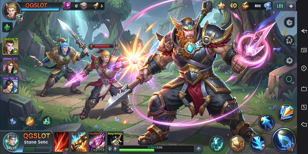 Gameplay seru dengan aksi MOBA mendebarkan.