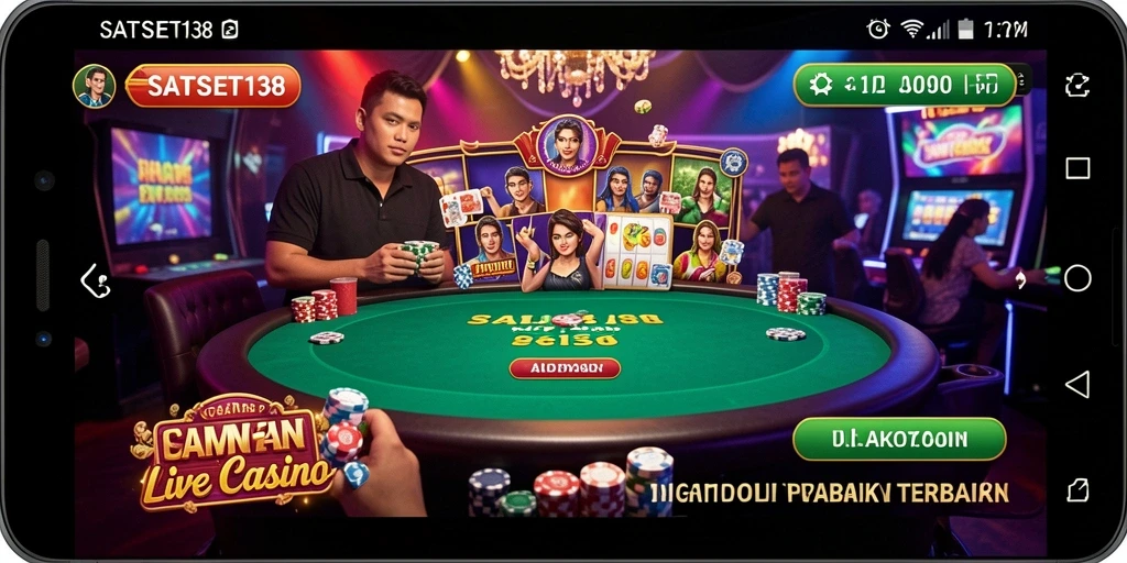 Tampilan gameplay Live Casino di SATSET138 yang seru dan interaktif.