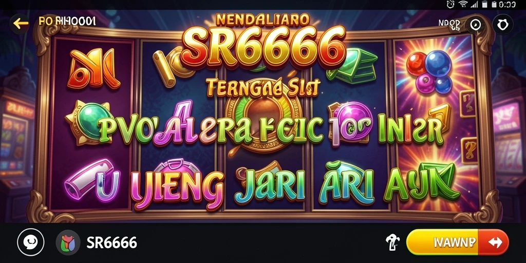 Screenshot gameplay SR6666 menampilkan simbol dan kemenangan slot yang menarik.