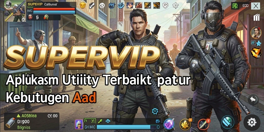 Tampilan utama SUPERVIP dengan berbagai fitur Utility yang memudahkan pengguna.