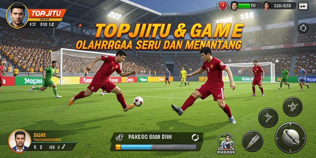 Tampilan gameplay olahraga yang menegangkan dan seru.