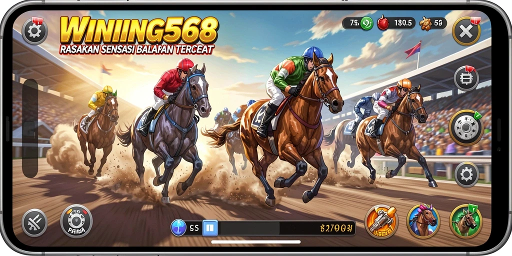 Gameplay seru balapan di WINNING568 penuh aksi.